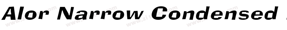 Alor Narrow Condensed Italic字体转换